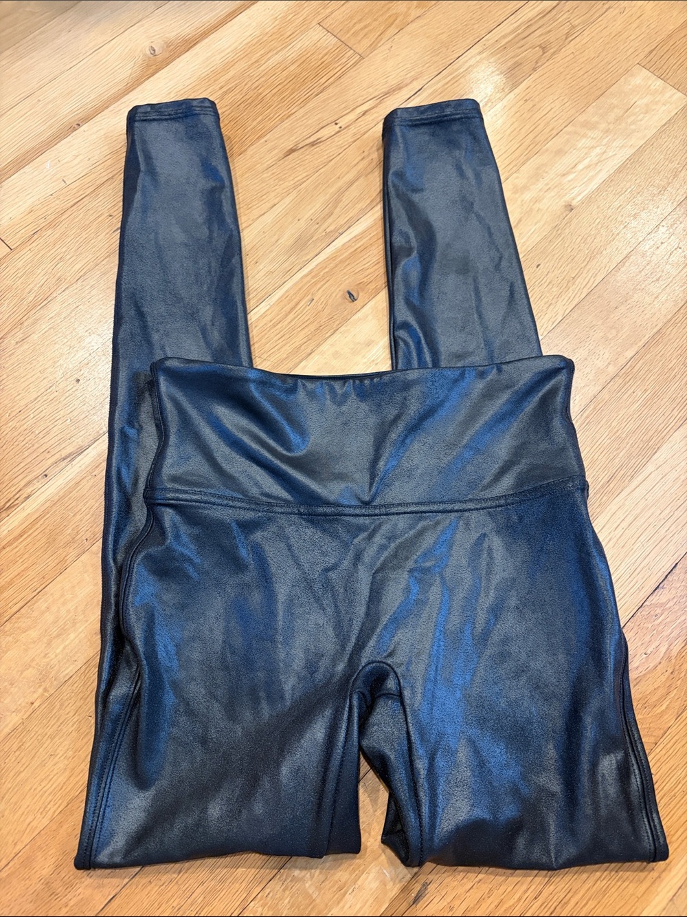 SPANX High-Rise Faux Leather Leggings in Black